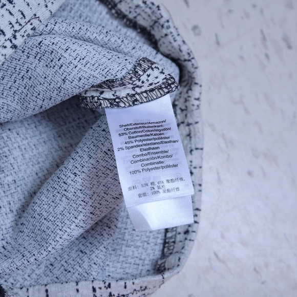 DKNY | Off white and black speckled pattern sleevless office dress - Picture 8 of 10